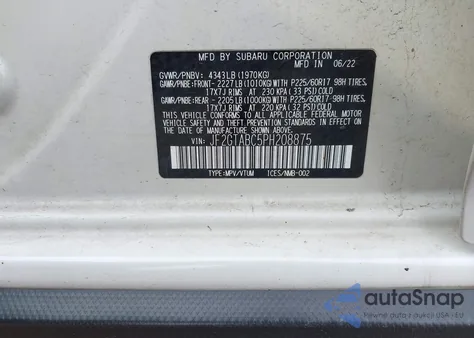 2023 Subaru Crosstrek из США, поврежденный, VIN JF2GTABC5PH208875